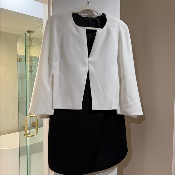 BCBG Black and White Cape Jacket - Picture 3 of 12